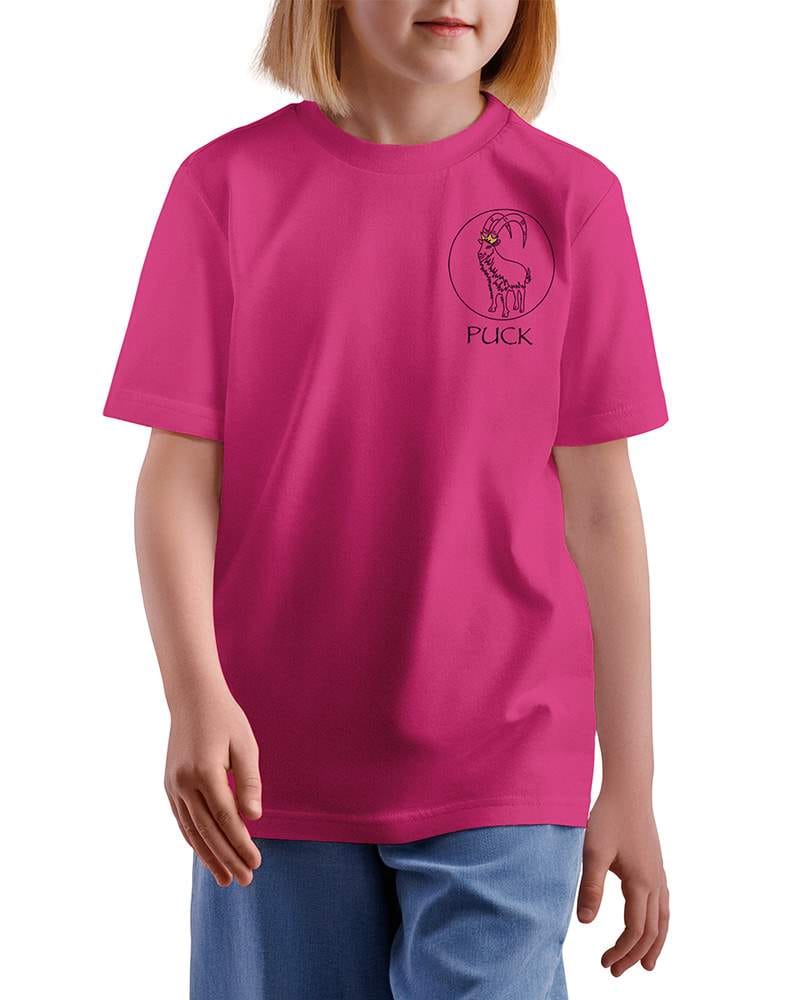 Kids rosette pink Puck Fair gold crown t-shirt girl Kids rosette pink Puck Fair gold crown t-shirt