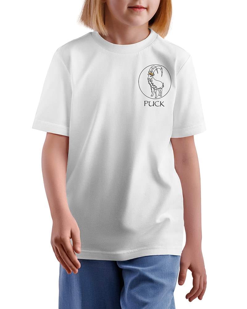 Kids white Puck Fair gold crown t-shirt girl Kids white Puck Fair gold crown t-shirt